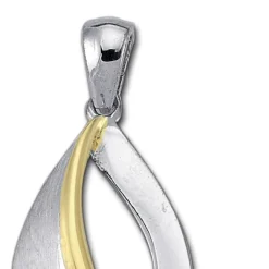 Balia Damen Kettenanhänger bicolor 925 Silber matt und glänzend BAH0009ST