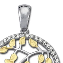 Balia Damen Kettenanhänger 925 Silber bicolor poliert BAH0015ST