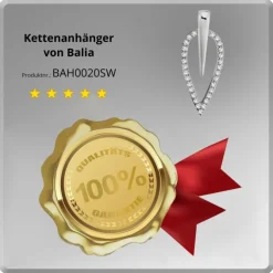 Balia Damen Kettenanhänger 925 Silber poliert BAH0020SW