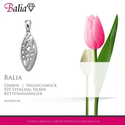 Balia Damen Kettenanhänger 925 Silber matt und poliert BAH0041SW