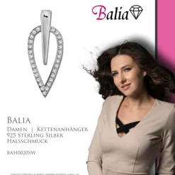Balia Damen Kettenanhänger 925 Silber poliert BAH0020SW