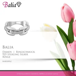 Balia Damen massiv Ring aus 925 Silber Gr.62 BAR020P62