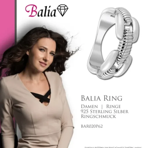 Balia Damen massiv Ring aus 925 Silber Gr.62 BAR020P62