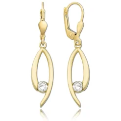 Balia Damen Ohrhänger aus 333 Gelbgold mit Zirkonia BGO0124GW