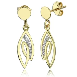 Balia Damen Ohrhänger aus 333 Gelbgold mit Zirkonia BGO0030GW