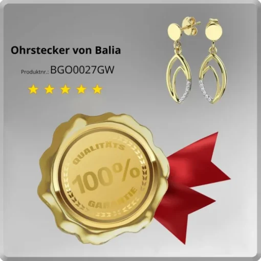 Balia Damen Ohrhänger aus 333 Gelbgold mit Zirkonia BGO0027GW