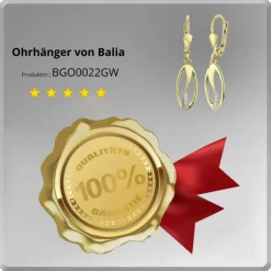 Balia Damen Ohrhänger aus 333 Gelbgold mit Zirkonia BGO0022GW