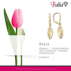 Balia Damen Ohrhänger aus 333 Gelbgold mit Zirkonia BGO0060GW