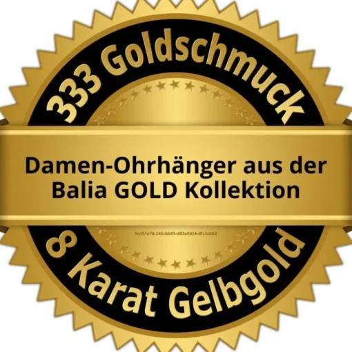 Balia Damen Ohrhänger aus 333 Gelbgold mit Zirkonia BGO0060GW