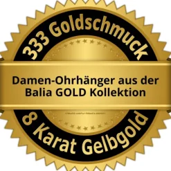 Balia Damen Ohrhänger aus 333 Gelbgold mit Zirkonia BGO0022GW