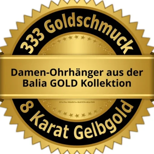 Balia Damen Ohrhänger aus 333 Gelbgold mit Zirkonia BGO0023GW