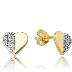 Balia Damen Ohrstecker aus 333 Gelbgold mit Zirkonia BGO0053GW