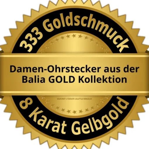 Balia Damen Ohrstecker aus 333 Gelbgold mit Zirkonia BGO0051GW