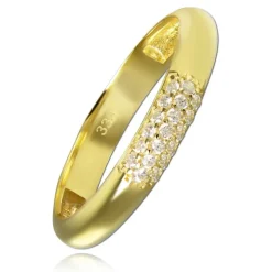 Balia Damen Ring aus 333 Gelbgold 3-reihig mit Zirkonia Gr.58 BGR064G58
