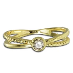 Balia Damen Ring aus 333 Gelbgold mit Zirkonia Gr.54 BGR053G54