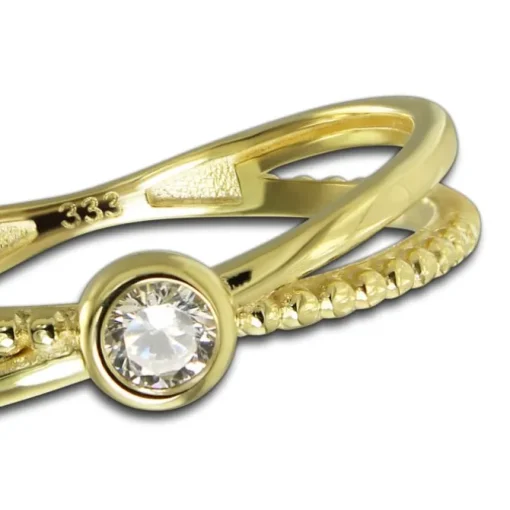 Balia Damen Ring aus 333 Gelbgold mit Zirkonia Gr.54 BGR053G54