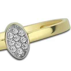 Balia Damen Ring aus 333 Gelbgold mit Zirkonia Gr.58 BGR004G58