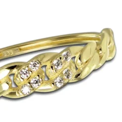 Balia Damen Ring aus 333 Gelbgold mit Zirkonia Gr.54 BGR056G54