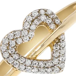 Balia Damen Ring aus 333 Gelbgold Herz mit Zirkonia Gr.54 BGR019G54