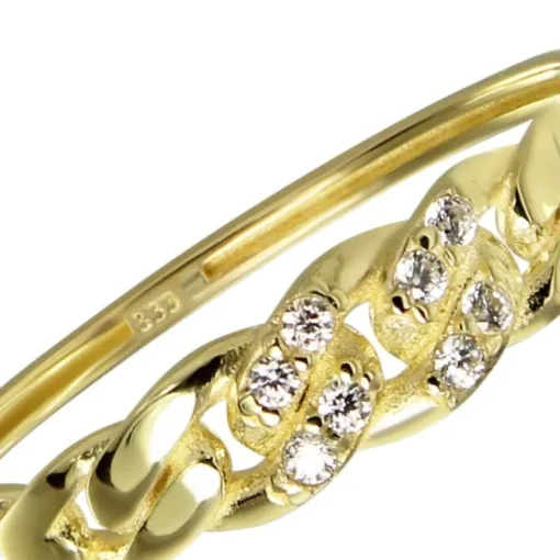 Balia Damen Ring aus 333 Gelbgold mit Zirkonia Gr.54 BGR056G54