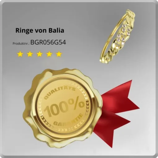 Balia Damen Ring aus 333 Gelbgold mit Zirkonia Gr.54 BGR056G54