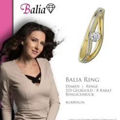 Balia Damen Ring aus 333 Gelbgold mit Zirkonia Gr.56 BGR003G56