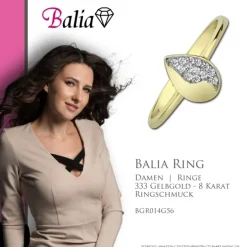 Balia Damen Ring aus 333 Gelbgold mit Zirkonia Gr.56 BGR014G56