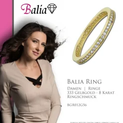 Balia Damen Ring aus 333 Gelbgold mit Zirkonia Gr.56 BGR012G56