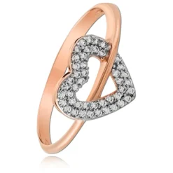 Balia Damen Ring aus 333 Rosegold Herz mit Zirkonia Gr.54 BGR019R54