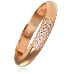 Balia Damen Ring aus 333 Rosegold 3-reihig mit Zirkonia Gr.56 BGR064R56