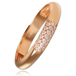 Balia Damen Ring aus 333 Rosegold 3-reihig mit Zirkonia Gr.58 BGR064R58