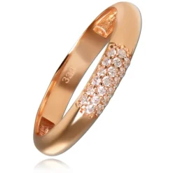 Balia Damen Ring aus 333 Rosegold 3-reihig mit Zirkonia Gr.60 BGR064R60