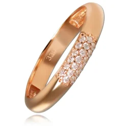 Balia Damen Ring aus 333 Rosegold 3-reihig mit Zirkonia Gr.62 BGR064R62