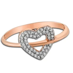 Balia Damen Ring aus 333 Rosegold Herz mit Zirkonia Gr.54 BGR019R54