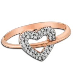 Balia Damen Ring aus 333 Rosegold Herz mit Zirkonia Gr.56 BGR019R56