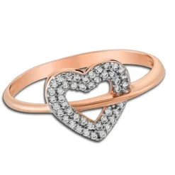 Balia Damen Ring aus 333 Rosegold Herz mit Zirkonia Gr.58 BGR019R58