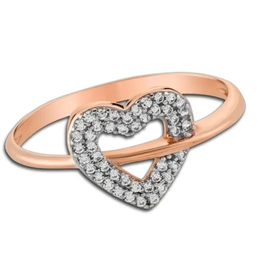 Balia Damen Ring aus 333 Rosegold Herz mit Zirkonia Gr.60 BGR019R60