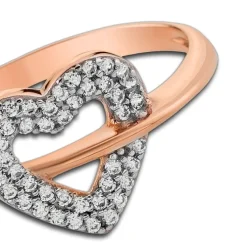 Balia Damen Ring aus 333 Rosegold Herz mit Zirkonia Gr.58 BGR019R58