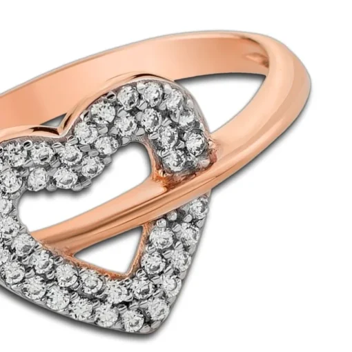 Balia Damen Ring aus 333 Rosegold Herz mit Zirkonia Gr.58 BGR019R58