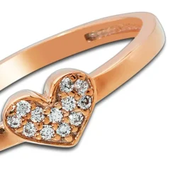 Balia Damen Ring aus 333 Rosegold mit Zirkonia Gr.54 BGR009R54