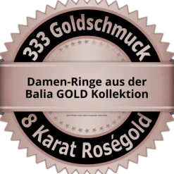 Balia Damen Ring aus 333 Rosegold 3-reihig mit Zirkonia Gr.56 BGR064R56