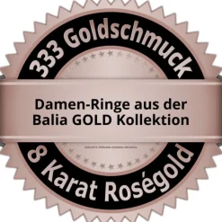 Balia Damen Ring aus 333 Rosegold mit Zirkonia Gr.54 BGR015R60
