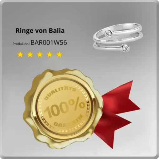 Balia Damen Ring aus 925 Silber mit Zirkonia Gr.56 BAR001W56