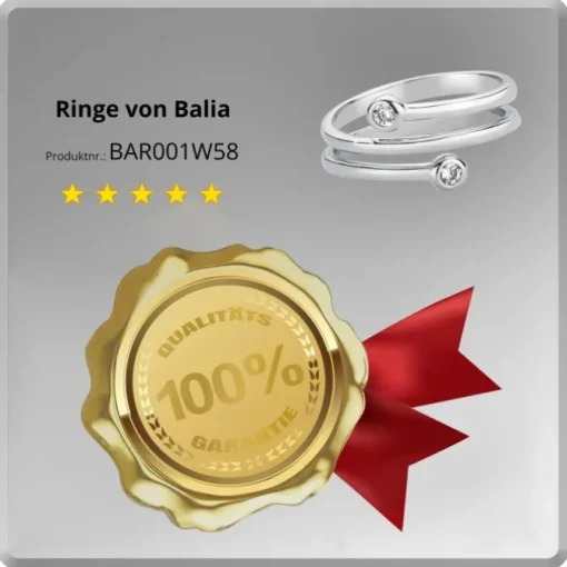 Balia Damen Ring aus 925 Silber mit Zirkonia Gr.58 BAR001W58