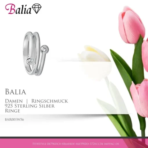 Balia Damen Ring aus 925 Silber mit Zirkonia Gr.56 BAR001W56