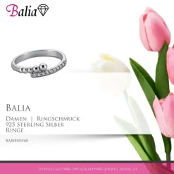 Balia Damen Ring aus 925 Silber mit Zirkonia Gr.60 BAR004W60