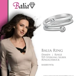 Balia Damen Ring aus 925 Silber mit Zirkonia Gr.56 BAR001W56