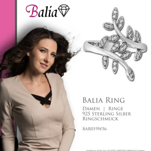 Balia Damen Ring aus 925 Silber mit Zirkonia Gr.56 BAR019W56