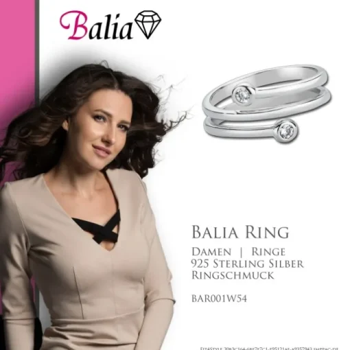 Balia Damen Ring aus 925 Silber mit Zirkonia Gr.54 BAR001W54
