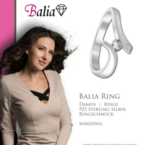 Balia Damen Ring aus 925 Silber mit Zirkonia Gr.62 BAR022W62